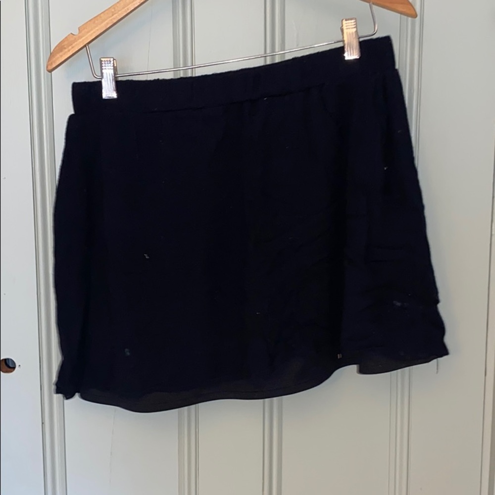 Flowy elastic waist skirt with pockets (XL)